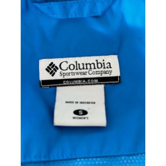 Columbia Hooded Omni Heat Rain Jacket, Blue, S - Picture 5 of 10